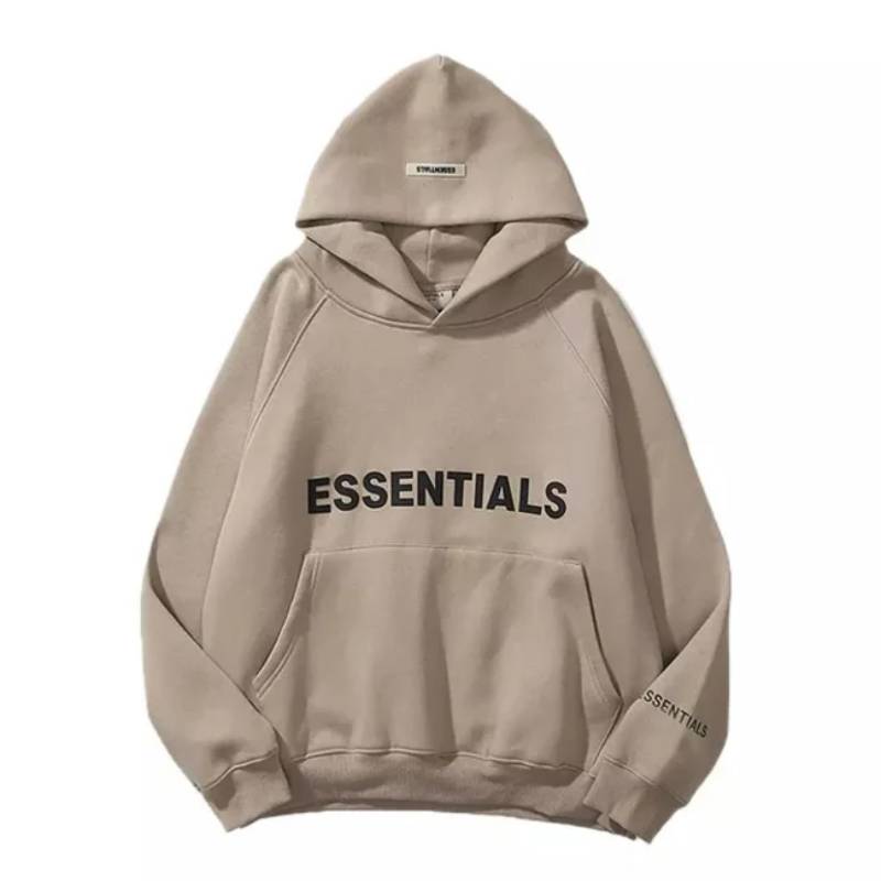 Essentials Fleeces Thick Light Gray Hoodie 