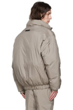 Essentials Taupe Polyester Jacket 2 1