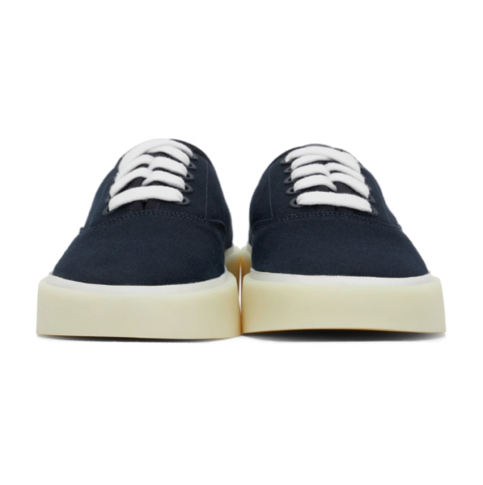 Fear Of God Navy Canvas 101 Backless Sneakers 3
